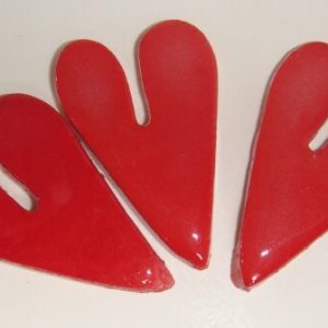 Red Hearts Long Small 3pc Mosaic Inserts