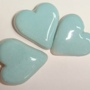 Duck Egg Fat Hearts 3pc Mosaic Inserts