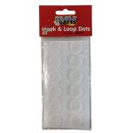 Hook & Loop White Dots 12pc