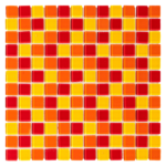 Crystal Glass Mosaic Tile | Summer Fruit Mix | 30cm x 30cm