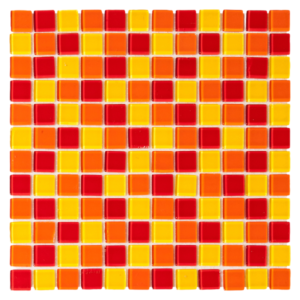 Crystal Glass Mosaic Tile | Summer Fruit Mix | 30cm x 30cm