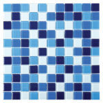 Crystal Glass Mosaic Tile | Blue Mix | 30cm x 30cm