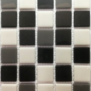 Solid Charcoal Mix Crystal Glass Mosaic Tiles (Sheet Size 15x15cm)