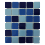 Solid Sky Mix Crystal Glass Mosaic Tiles (Sheet Size: 15x15cm)