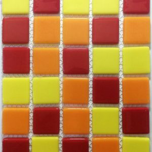 Solid Summer Fruit Mix Crystal Glass Mosaic Tiles (Sheet Size 15x15cm)
