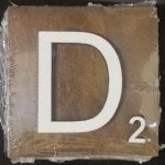 Scrabble Block Letter D (10x10cm)