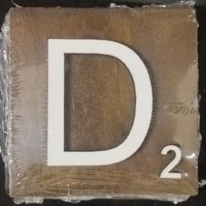 Scrabble Block Letter D (10x10cm)