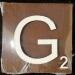 Scrabble Block Letter G (10x10cm)