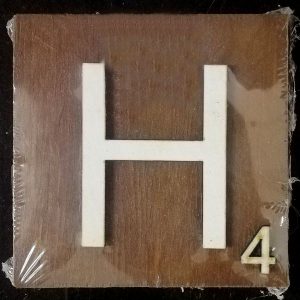 Scrabble Block Letter H (10x10cm)