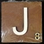 Scrabble Block Letter J (10x10cm)