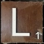 Scrabble Block Letter L (10x10cm)
