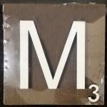 Scrabble Block Letter M (10x10cm)