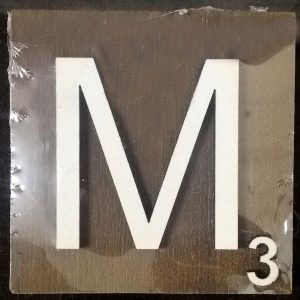 Scrabble Block Letter M (10x10cm)