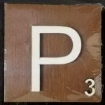 Scrabble Block Letter P (10x10cm)