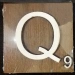 Scrabble Block Letter Q (10x10cm)
