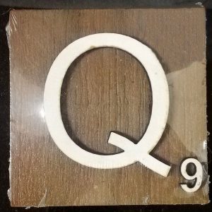 Scrabble Block Letter Q (10x10cm)