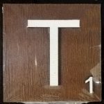 Scrabble Block Letter T (10x10cm)