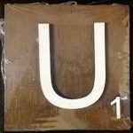 Scrabble Block Letter U (10x10cm)