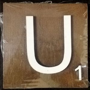 Scrabble Block Letter U (10x10cm)
