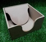 Wood Serviette Holder with Flap