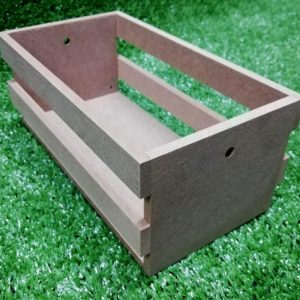 Wood Slatted Plant Holder 100 x 190mm