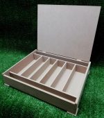 Wood Cutlery Box 8 Compartments
