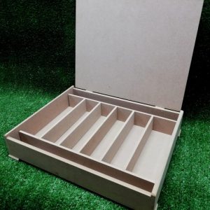 Wood Cutlery Box 8 Compartments