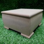 Wood Square Jewelry Box With Feet
