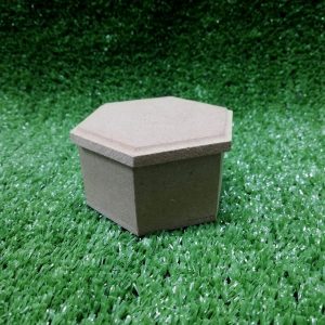 Wood Small Hexagon Trinket Box