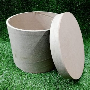 Wood Round Biscuit Box