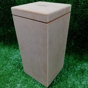 Wood Large Money Box 130 X 130 X 280MM