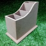 Wood 4 Division Remote Control Holder 185 X 95 X 155MM