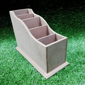 Wood 5 Division Remote Control Holder 95 X 215 X 160MM