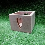 Wood Heart Crate 120x120mm