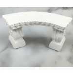 White 3D Fairy Garden Bench Resin Embellishment
