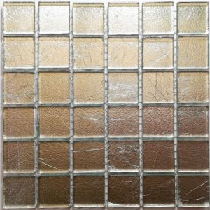 Silver Leaf Glass Mosaic Tiles (Sheet Size 15x15cm)