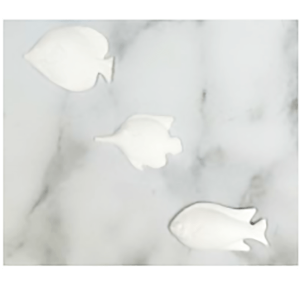 White Fish Set Resin Embellishment