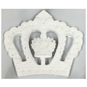 White Crown Resin Embellishment