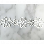 White String Off Flowers Resin Embellishment