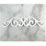 White Head Swirl Doodle Resin Embellishment