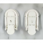 White Suitcase Latch Toggle Resin Embellishment 2pc