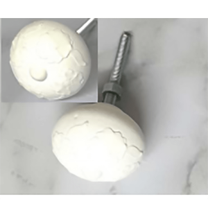 White Flourish Door Knop Resin Embellishment