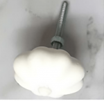 White Vintage Pumpkin Door Knob Resin Embellishment