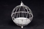 Antique White Bird Cage Medium 28cm x 28cm x 41cm