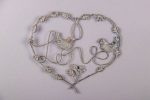 Antique Grey Heart Wall Fixture 34cm x 0.1cm x 31cm