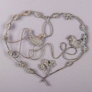 Rust Heart Wall Fixture 34cm x 0.1cm x 31cm