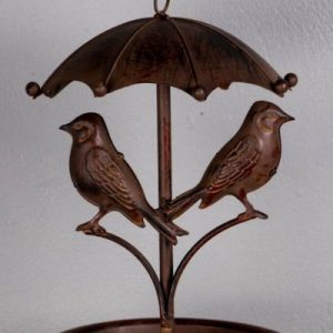 Rust Birdfeeder 16cm x 16cm x 56cm