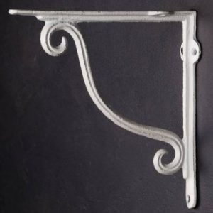 Antique White Plain Curl Bracket 20.5cmx20.5cmx4cm