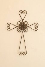 Antique Rust Cross 41cm x 0.5cm x 59cm