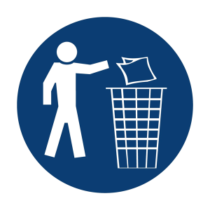 Keep Area Clean Safety Sign 19x19cm